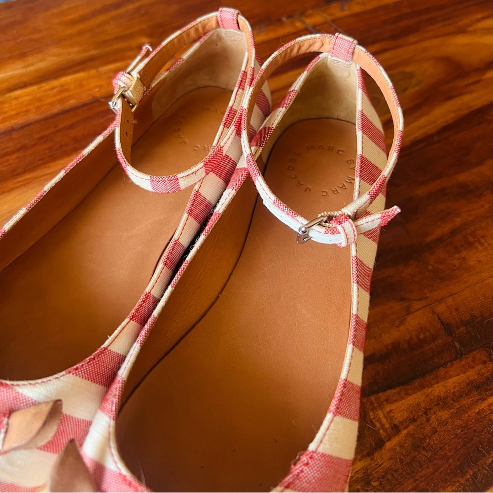 Marc Jacobs Red Striped Mouse Espadrille Flats 37 - Picture 7 of 10